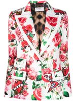 Philipp Plein blazer Love à imprimé floral - Blanc - thumbnail