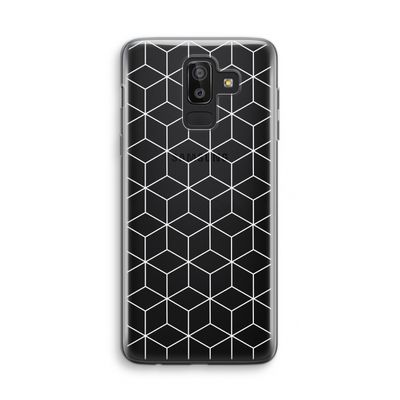 Zwart-witte kubussen: Samsung Galaxy J8 (2018) Transparant Hoesje