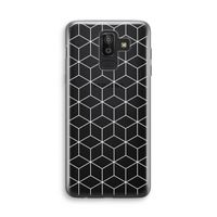 Zwart-witte kubussen: Samsung Galaxy J8 (2018) Transparant Hoesje Zwart-witte kubussen: Samsung Galaxy J8 (2018) Transparant Hoesje