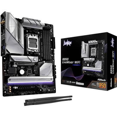 ASRock B850 LiveMixer Moederbord Socket AMD AM5 Vormfactor ATX Moederbord chipset AMD® B850