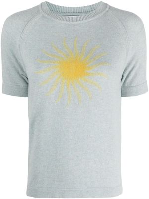 Barrie haut en cachemire à motif soleil - Bleu