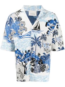 Laneus chemise Côte d'Azur en éponge - Bleu