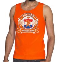 Oranje Holland drinking team tankop / mouwloos shirt heren