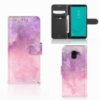 Hoesje Samsung Galaxy J6 2018 Pink Purple Paint | Portemonnee hoesje