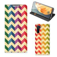 OPPO Reno3 | A91 | Hoesje met Magneet | Zigzag Multi Color