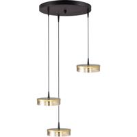 Masterlight 3-lichts hanglampImperia Ø 35cm zwart met goud - 2042-05-02-02-35-3
