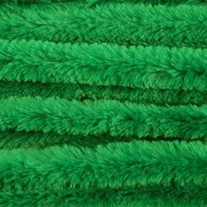 Chenille draad - 50x - groen - 14 mm x 50 cm - hobby/knutsel materialen