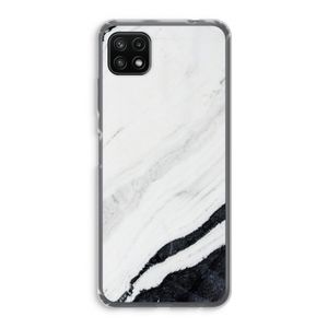 Elegante marmer: Samsung Galaxy A22 5G Transparant Hoesje