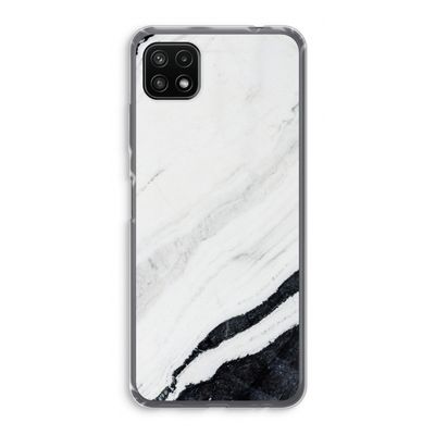 Elegante marmer: Samsung Galaxy A22 5G Transparant Hoesje