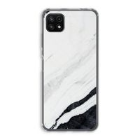 Elegante marmer: Samsung Galaxy A22 5G Transparant Hoesje