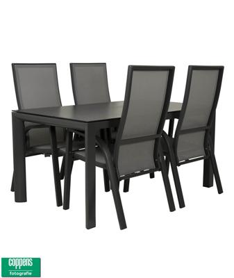 Qopps Colby 180 tuintafel met Victory gasveer verstelbare tuinstoel