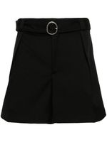 Jil Sander short ample à taille ceinturée - Noir