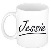 Jessie voornaam kado beker / mok sierlijke letters - gepersonaliseerde mok met naam - Naam mokken - thumbnail