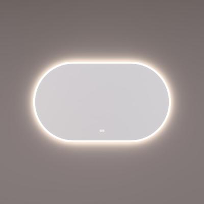 HIPP Design spiegel Ovaal-Recht met Directe en Indirecte LED Verlichting Rondom - 180 x 70 x 3 cm - Touch Dimmer - Spiegelverwarming - Kleurenwissel