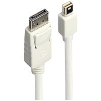 LINDY 41056 DisplayPort-kabel Aansluitkabel Mini DisplayPort-stekker, DisplayPort-stekker 1.00 m Wit - thumbnail