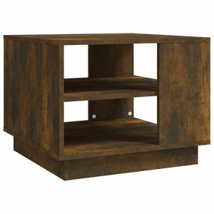 vidaXL Salontafel 55x55x43 cm bewerkt hout gerookt eikenkleurig