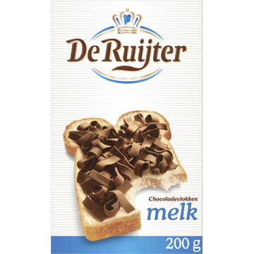 De Ruijter Chocoladevlokken Melk 200g bij Jumbo