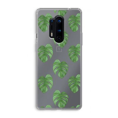 Monstera leaves: OnePlus 8 Pro Transparant Hoesje