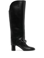 Casadei bottes Varenne 100 mm à détail de chaîne - Noir - thumbnail