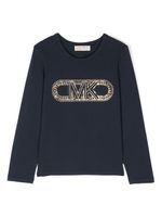 Michael Kors Kids t-shirt à logo orné de clous - Bleu