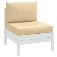 Palletkussens 2 st stof gemêleerd beige - thumbnail
