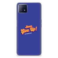 OPPO A53 5G | OPPO A73 5G | Siliconen hoesje | met naam Never Give Up