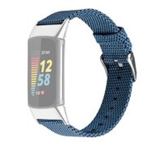 Fitbit Charge 5 & 6 Nylon bandje - Blauw