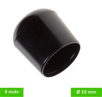 Peerdop 19mm zwart 8st - Deltafix