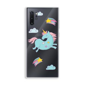Vliegende eenhoorn: Samsung Galaxy Note 10 Plus Transparant Hoesje