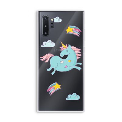 Vliegende eenhoorn: Samsung Galaxy Note 10 Plus Transparant Hoesje