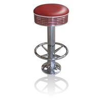 Bar stool BS-27 Ruby with footring-Beton Bar stool BS-27 Ruby with footring-Beton