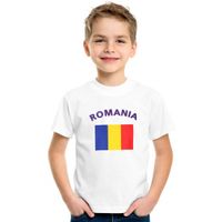 Wit kinder t-shirt Roemenie XL (158-164)  -