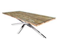Eettafel BARRACUDA 220cm 40mm teakhout zonder geharde glasplaat - 43625