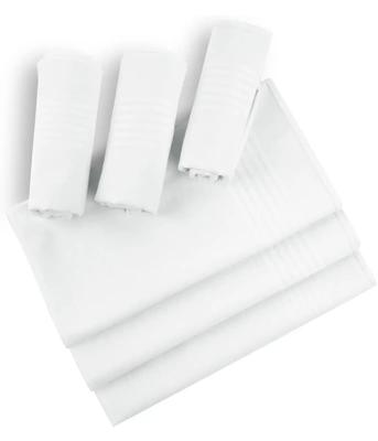 12 stuks Heren Zakdoek wit - Dikke kwaliteit - Dikke katoenen zakdoek