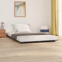Bedframe massief grenenhout grijs 120x200 cm