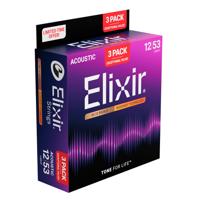 Elixir 16565 (3 sets 11052) Nanoweb Snaren voor Akoestische Gitaar (12-53) 3-Pack