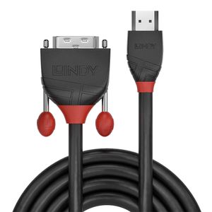 LINDY 36274 HDMI-kabel HDMI / DVI Adapterkabel HDMI-A-stekker, DVI-D 18+1-polige stekker 5.00 m Zwart