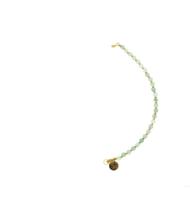 Solid Gold Tussenstuk Ketting Edelsteen 4mm Kwarts Groen