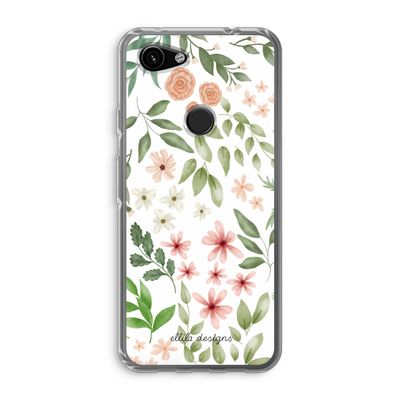 Botanical sweet flower heaven: Google Pixel 3a Transparant Hoesje