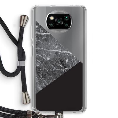 Combinatie marmer: Xiaomi Poco X3 NFC Transparant Hoesje met koord