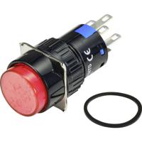 TRU COMPONENTS TC-9219052 Verlichte druktoets 250 V/AC 3 A 1x uit/aan Continu Rood (Ø) 18 mm IP65 1 stuk(s) - thumbnail