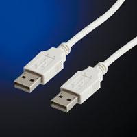 VALUE USB 2.0 Kabel, Type A-A, wit, 0,8 m - thumbnail