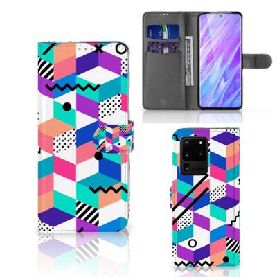 Samsung Galaxy S20 Ultra | Book Case | Blokken Kleurrijk