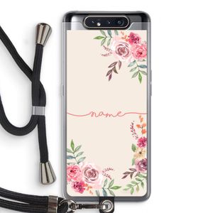 Rozen: Samsung Galaxy A80 Transparant Hoesje met koord