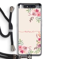 Rozen: Samsung Galaxy A80 Transparant Hoesje met koord