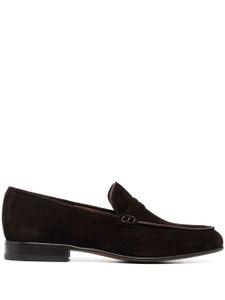 Ferragamo mocassins en daim à entaille penny - Marron