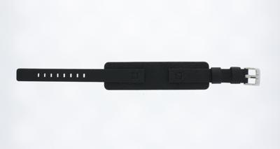 Horlogeband Fossil JR9514 Onderliggend Leder Zwart 12mm