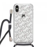 Zwanen: iPhone XS Max Transparant Hoesje met koord