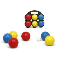 1x Jeu de boules sets met 6 gekleurde ballen in draagtas - thumbnail