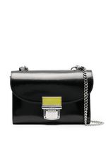 MSGM sac porté épaule métallisé à logo gravé - Noir